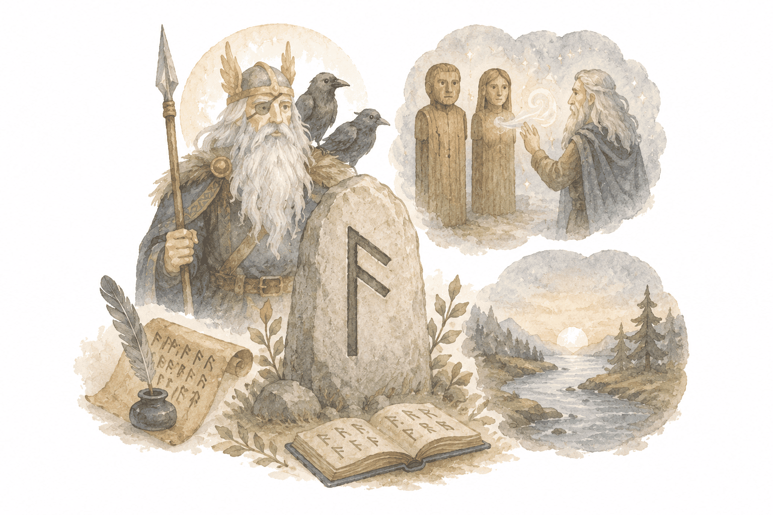 Ý Nghĩa Rune Ansuz (ᚫ): Hơi Thở Của Odin Và Quyền Năng Ngôn Từ