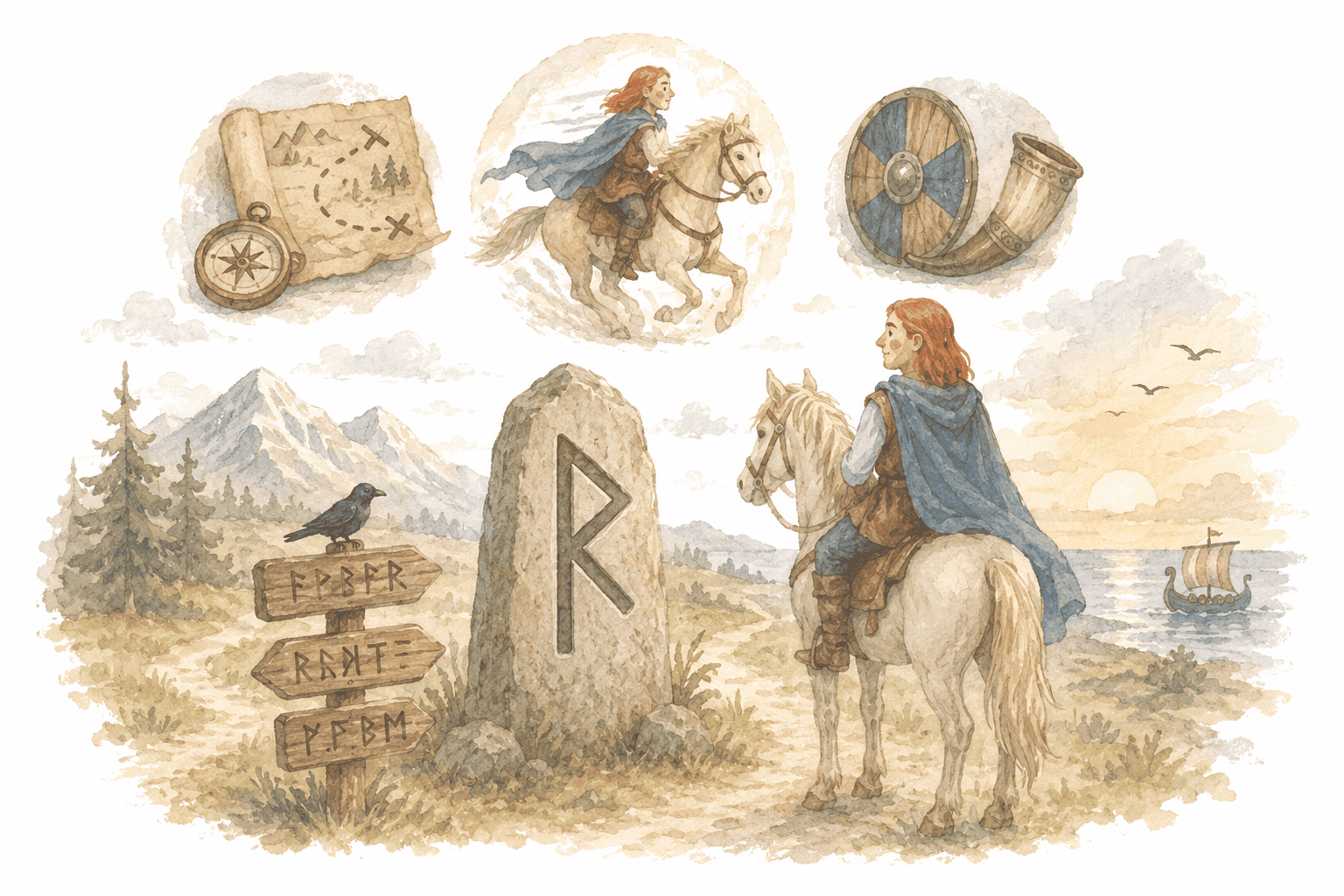 Ý Nghĩa Rune Raidho (ᚱ): Hành Trình, Trật Tự Vũ Trụ Và Triết Lý Chuyển Động Bắc Âu